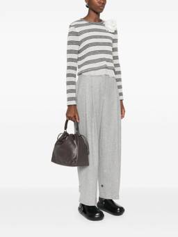 Brunello Cucinelli - Dark Brown Logo Debossed Bucket Bag