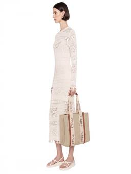 Chloe - Beige Woody Large Tote Bag