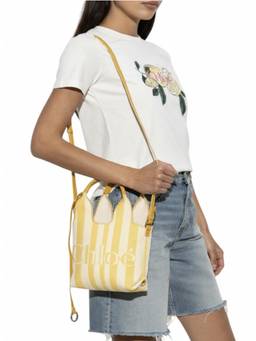 Chloe - Yellow Logo Mini Tote Bag