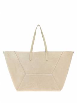 Brunello Cucinelli - Ivory BC Duo Large Tote Bag with Zip Pouch