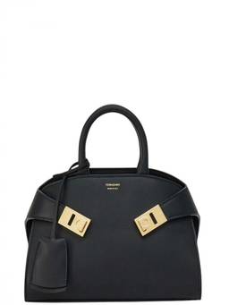 Ferragamo - Black Hug Mini Satchel Bag with Charms