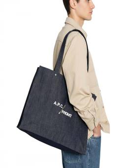 A.P.C. - Denim Logo Large Handbag