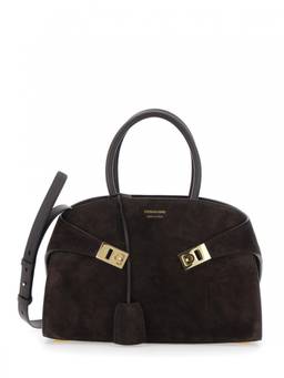 Ferragamo - Brown Hug Medium Satchel Bag with Charms