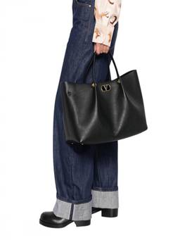 Valentino Garavani - Black VLogo Signature Large Tote Bag with Zip Pouch
