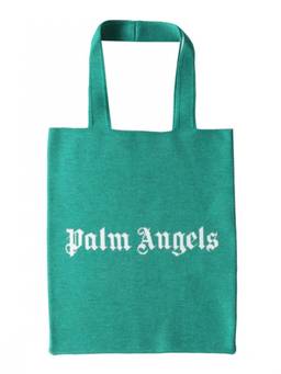 Palm Angels - Green Logo Large Handbag