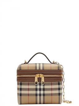 Burberry - Beige Check Vanity Mini Crossbody Bag