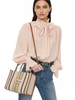 Chloe - Light Brown Woody Mini Tote Bag
