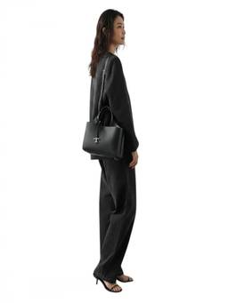 TOD'S - Black T Timeless Mini Tote Bag with Charms