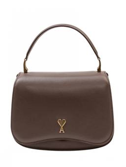 AMI Paris - Brown Logo Mini Satchel Bag