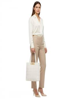 Love Moschino - White Logo Large Tote Bag