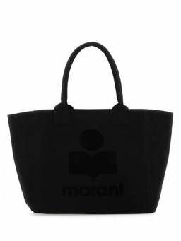 Isabel Marant - Black Yenki Flocked Logo Tote Bag