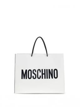 Moschino - White Logo Large Tote Bag