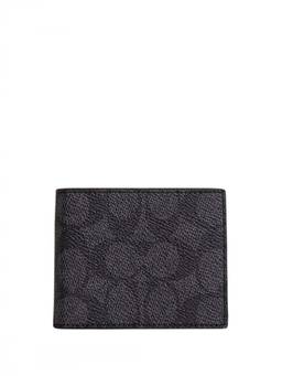 Coach - Dark Grey Signature Bi-Fold Card Holder