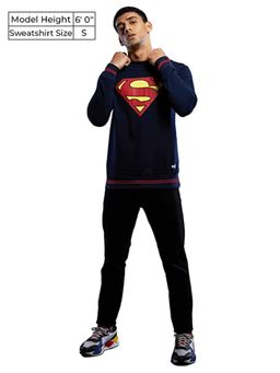 The Souled Store - Men Official Superman Man Of Steel Navy Blue Sweatshirts
