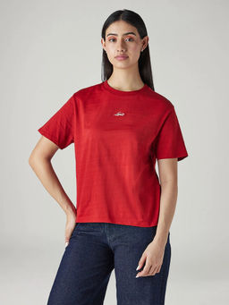 Levi's - Women Red Solid/Plain T-Shirt