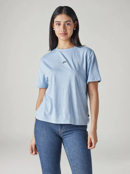 Levi's - Women Blue Solid/Plain T-Shirt
