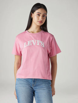 Levi's - Women Pink Typography T-Shirt