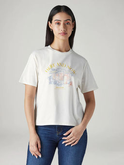 Levi's - Women Off White Printed T-Shirt