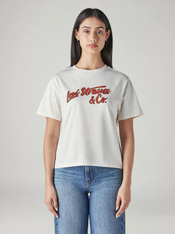 Levi's - Women White Typography T-Shirt