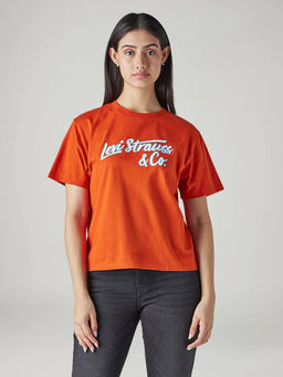 Levi's - Women Orange Typography T-Shirt