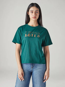 Levi's - Women Green Typography T-Shirt