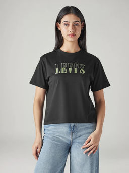 Levi's - Women Black Typography T-Shirt