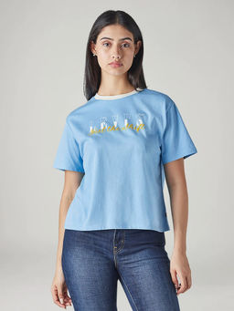 Levi's - Women Blue Typography T-Shirt