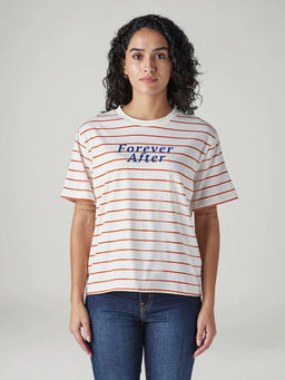 Levi's - Women White Stripes T-Shirt