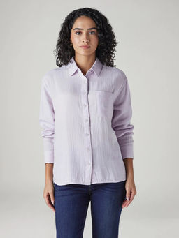 Levi's - Women Lavender Textured Shirt