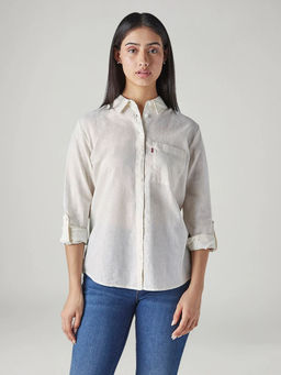 Levi's - Women Off White Solid/Plain Shirt