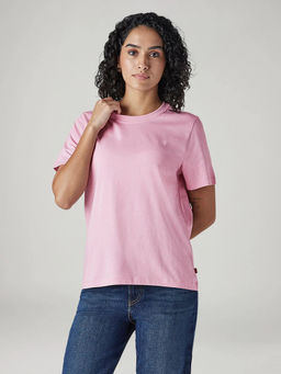 Levi's - Women Pink Solid/Plain T-Shirt