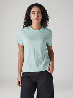 Levi's - Women Green Solid/Plain T-Shirt