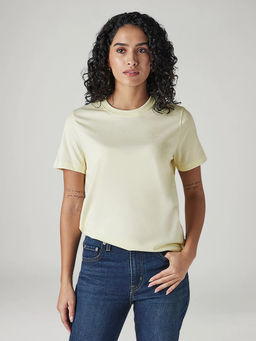 Levi's - Women Yellow Solid/Plain T-Shirt