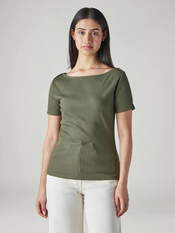 Levi's - Women Olive Solid/Plain Top