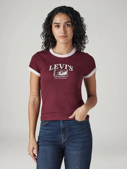 Levi's - Women Maroon Graphic T-Shirt