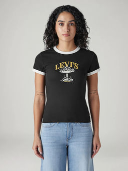 Levi's - Women Black Graphic T-Shirt