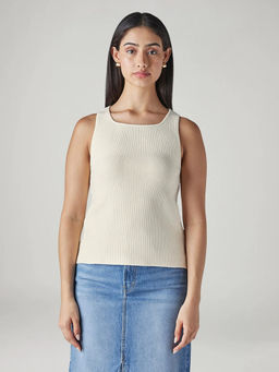 Levi's - Women Off White Textured Tank