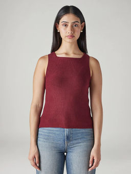Levi's - Women Maroon Textured Tank