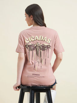 Beatnik - Women Cicadas Embossed Print T-Shirt