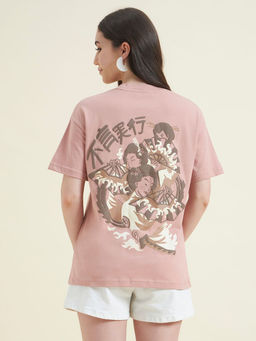 Beatnik - Women Iced Coffee Club Embossed Print T-Shirt