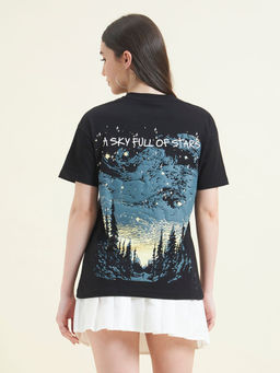 Beatnik - Women Sky Full Of Stars Embossed Print