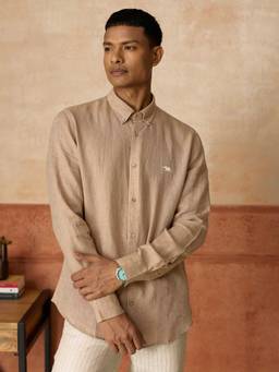 Andamen - Raw Umber Brown Regular Fit Shirt