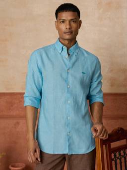 Andamen - Men European Linen Solid Regular Fit Shirt