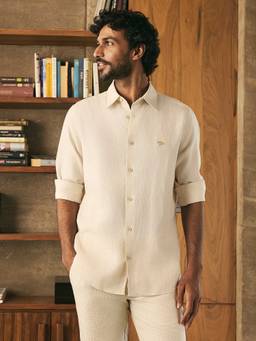 Andamen - Men European Linen Solid Regular Fit Shirt
