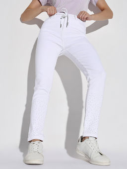 SHOWOFF - Women White Slim Fit Denim Jeans