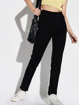 SHOWOFFFF - Women Black Slim Fit Denim Jeans