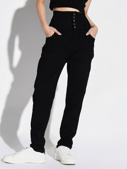 SHOWOFFFF - Women Black Slim Fit Denim Jeans
