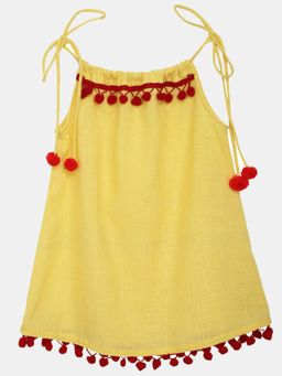 BownBee - Infant Cotton Jhabla- Yellow