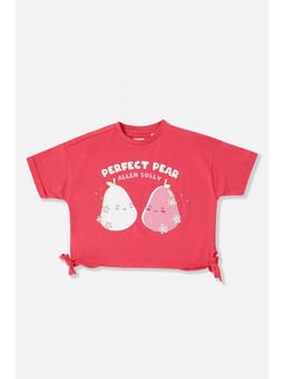 Allen Solly - Pink Printed Regular Fit T-Shirt