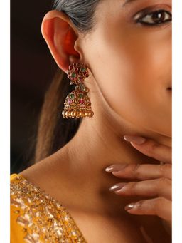 Biba - Women Multi-Color Brass Jhumka Earrings